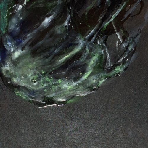 Jellyfish 03, 15x15cm, Acryl, Pastellkreide, 2015